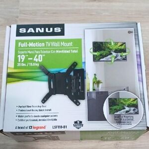 NWT - Television Mount "Full-Motion TV Wall Mount; 19" - 40" SANUS LSF110-B1"